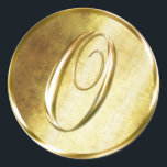 O Monogram Faux Guld kuvert Seal Stickers Runt Klistermärke<br><div class="desc">O Monogram faux Guld kuvert eller favoritförsegling. Dessa klassiska, runda klistermärken trycks med icke-metallisk bläck på ett platt klistermärke för att se ut som guld. De är inte avfasade eller präglade monogram utan är designade att se ut som om de är avfasade eller präglade monogram. Dessa guld monogram sälar skrivs...</div>