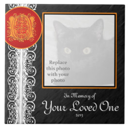 O Monogram "In Memory of Your Loved One"-panel Kakelplatta