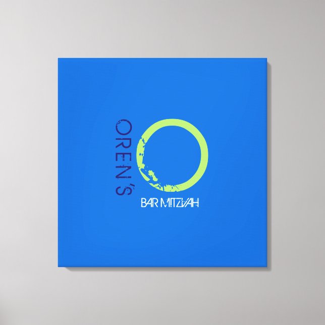 O Monogram Inloggningsnämnd för Bat mitzvah inlogg Canvastryck (Framsida)