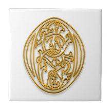 O Monogram "Irish Guld" Ceramic Tile