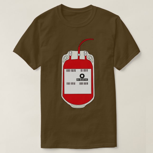 O Negativ blodtrycksbehållare T Shirt (Design framsida)