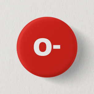 O- Negativt emblem för blodtyp-/gruppRh Knapp