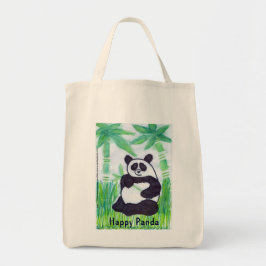 O.O. Lycklig Panda Organic Bag Tygkasse