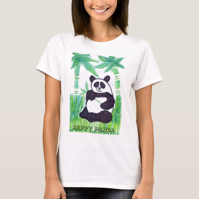 O.O. Lycklig Panda T-Shirt (Framsida)