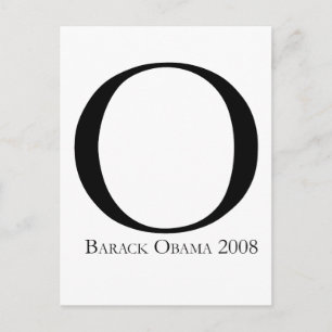 O: Obama för president T-shirt Vykort