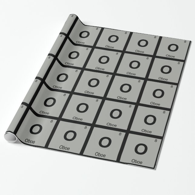 O - Oboemusik Kemins Periodiska System Symbol Presentpapper (Utrullad)