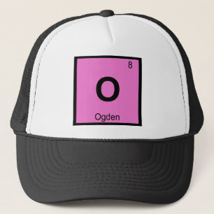 O - Ogden Utah Kemisk Periodiska Systemets Symbol Truckerkeps
