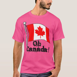 O Oh Canada Canadian Flagga Manar Women Kids Boys T Shirt
