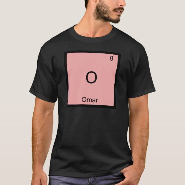 O - Omar Roligt Kemiskt Elementsymbol T-Shirt (Framsida)