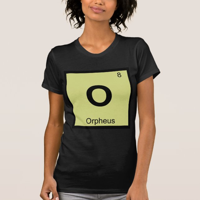 O - Orfeus Grekisk kemi Periodiska systemet Symbol Tröja (Framsida)