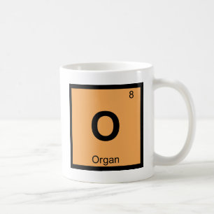 O - Orgel Musik Kemi Periodiska Systemets Symbol Kaffemugg