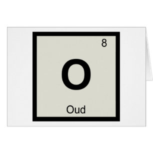 O - Oudmusik Kemiskt Periodiskt System Symbol Hälsningskort