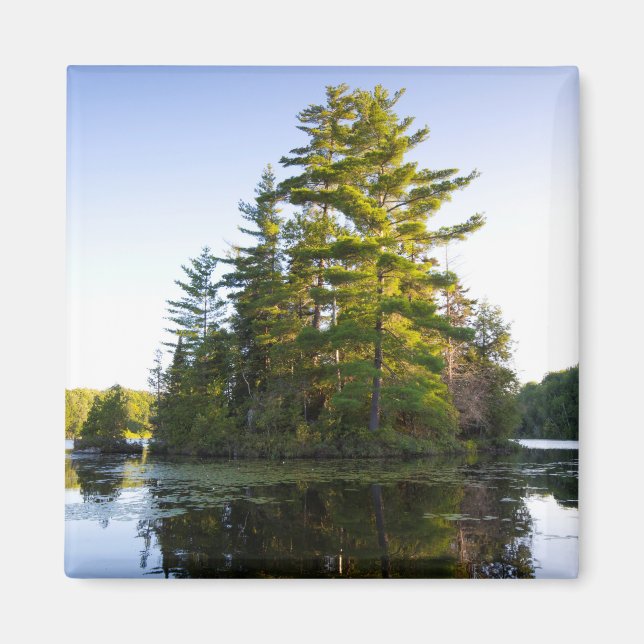 Ö på Long Pond-sjön Magnet (Framsidan)