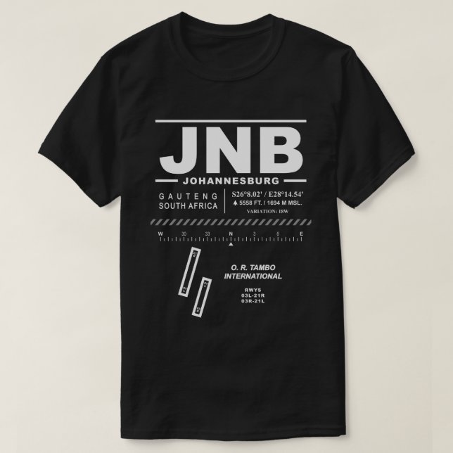 O. R. Tambo Internationell Airport JNB T-Shirt (Design framsida)