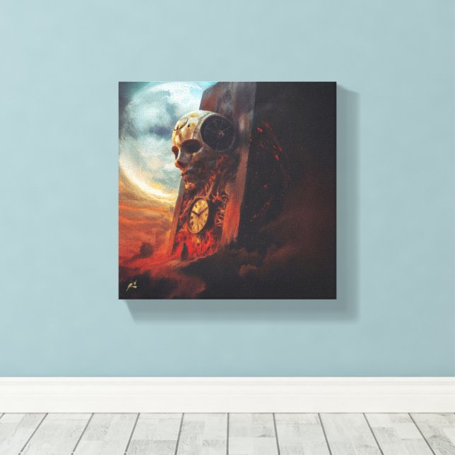 O Relógio e a Mortalha Canvastryck (Insitu (trägolv))