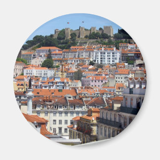 O Rossio e a Colina do Castelo, Lisboa, Portugal Magnet
