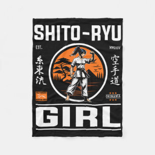 O Ryu Girl Precision och Stil in Karate Design! Fleecefilt