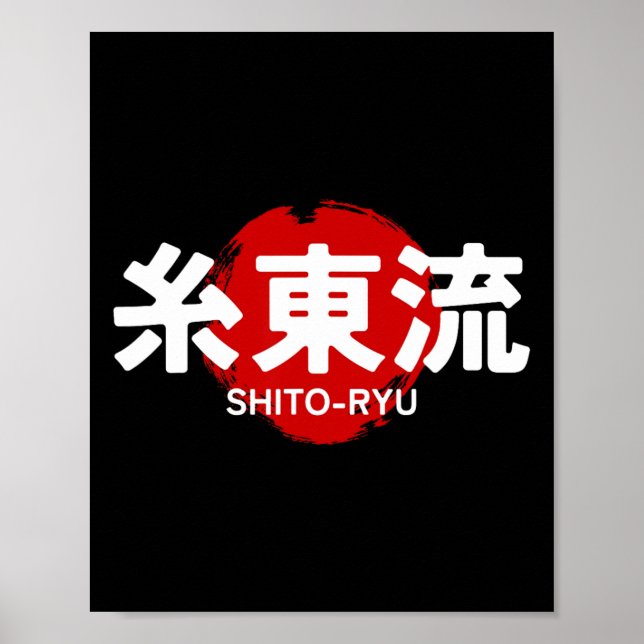 O Ryu Karate Kanji Sol Japan Martial Art Poster (Framsidan)