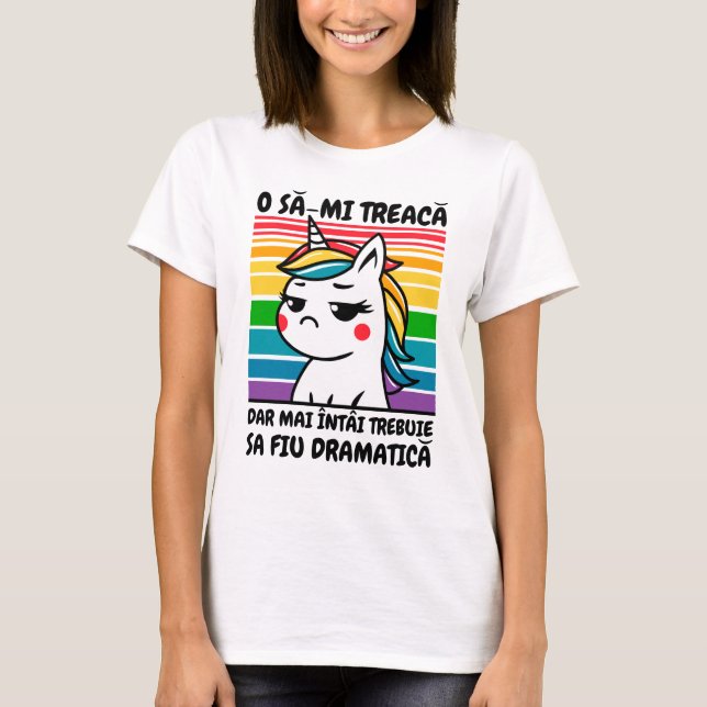 O să-mi treacă Unicorn T-shirt (Framsida)