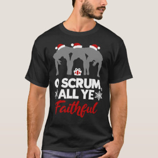 O Scrum All Ye Faithful Funny Christmas Rugby Clas T Shirt