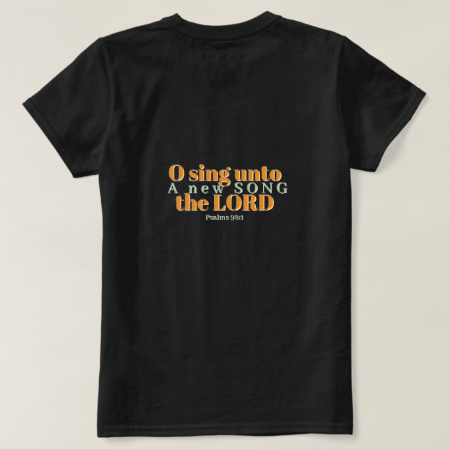 O sjung Herren Kristus  T Shirt (Design baksida)