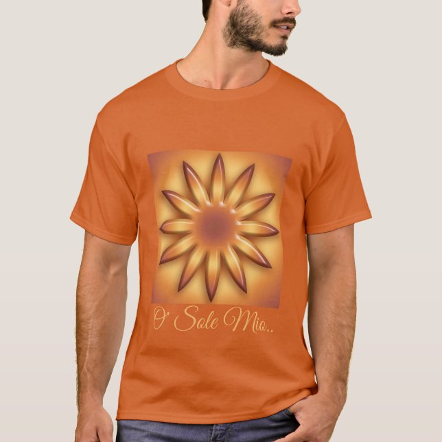 O Sole Mio. Abstraktens geometriska övertoning str T Shirt (Framsida)