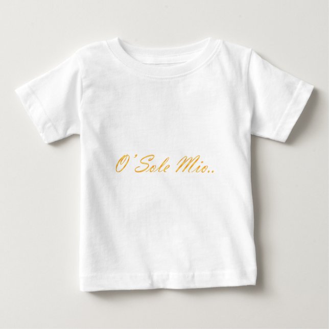 O Sole Mio. Dekorativ övertoningstext. T-shirt (Framsida)