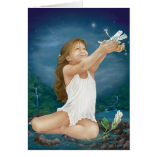 "Ö som önskar" oljemålning vid Lori Higgins Hälsningskort