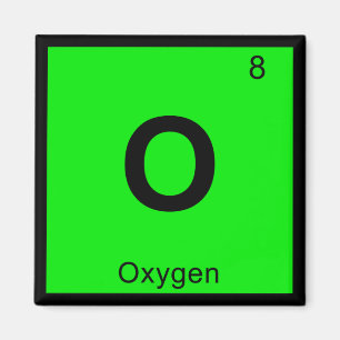 O - Syre Kemi Periodiska Systemet Symbol Magnet