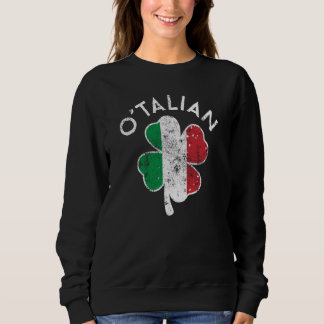 O' Talian Italy Flag Lucky C St Patrick's Day Dist T Shirt