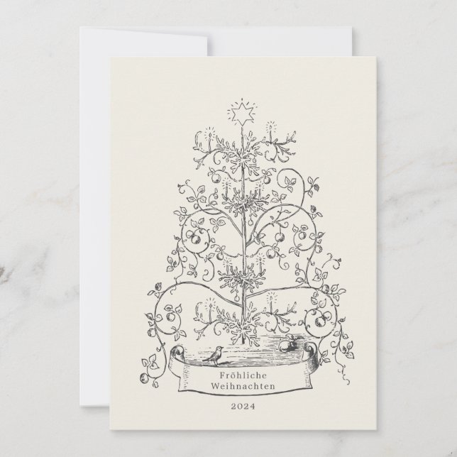 O Tannenbaum German Julkort (Framsida)