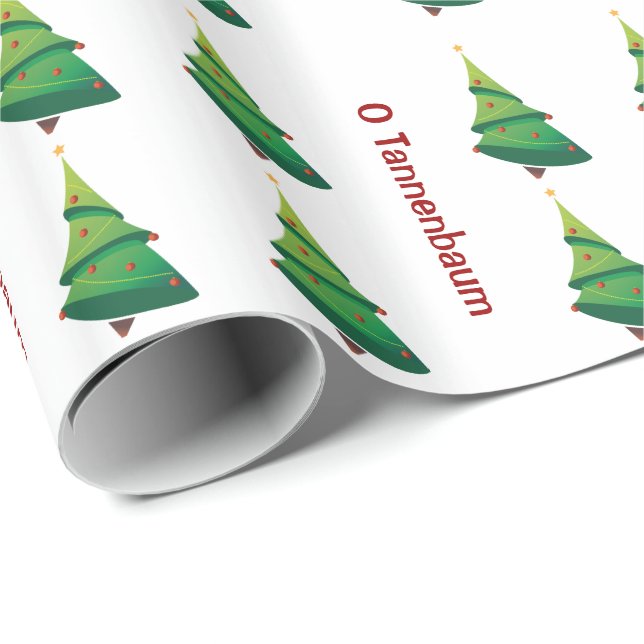O Tannenbaum Julgran Gift Wrap Presentpapper (Rullad Hörn)