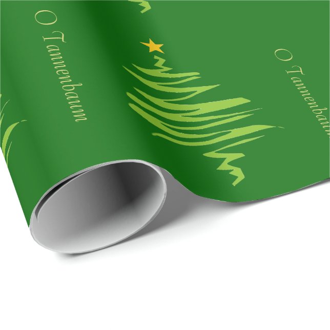 O Tannenbaum Julgran Mönster Wrapping Papper Presentpapper (Rullad Hörn)