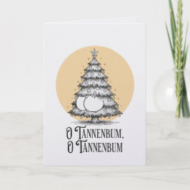 O Tannenbum Christmas tree butt bum joke card Kort