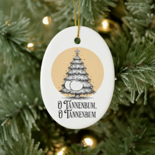 O Tannenbum julknas julen pjäxor punny prydnadsför Julgransprydnad Keramik
