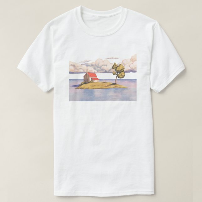 Ö Tee för ensligt hus (Design framsida)