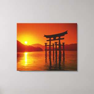 O-Torii-porten, Itsukushima-helgedomen, Miyajima, Canvastryck