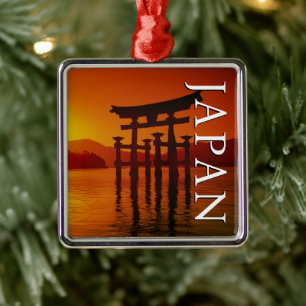 O-Torii-porten, Itsukushima-helgedomen Miyajima, Julgransprydnad Metall