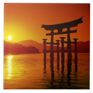 O-Torii-porten, Itsukushima-helgedomen, Miyajima, Kakelplatta