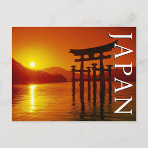 O-Torii-porten, Itsukushima-helgedomen Miyajima, Vykort