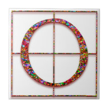 O Trajanus Red Anpassningsbar Monogram Tile