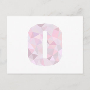 O - Trianglar med låg poli - Neutralt Rosa Lila Gr Vykort