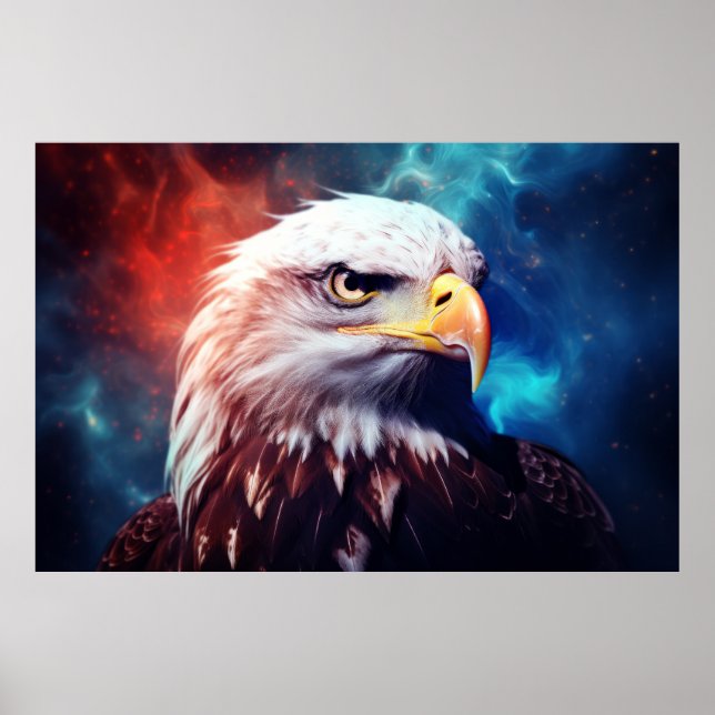 Öagle Animal Bird Majestic Wilderness Surrealist Poster (Framsidan)