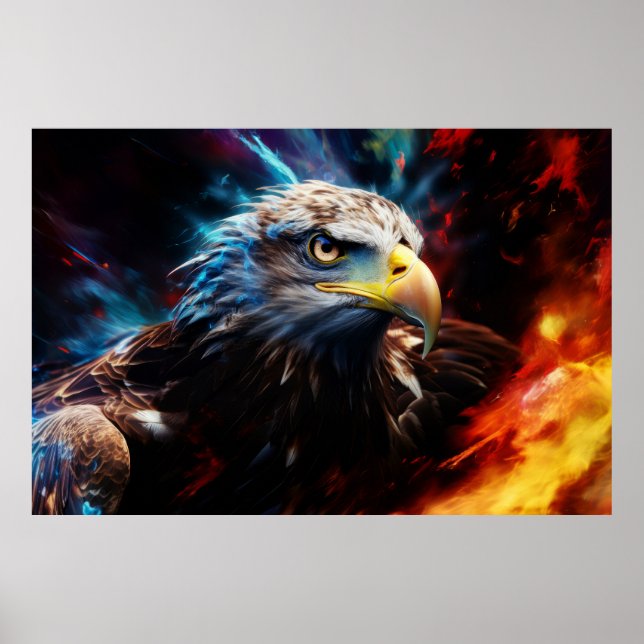 Öagle Animal Bird Majestic Wilderness Surrealist Poster (Framsidan)