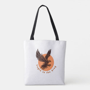 Öagle är Kung Tote Bag - Fet Eagle Graphic , Tygkasse