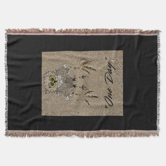 Öagle Baby & Footprint in the Sand "One Day" Filt (Framsidan)