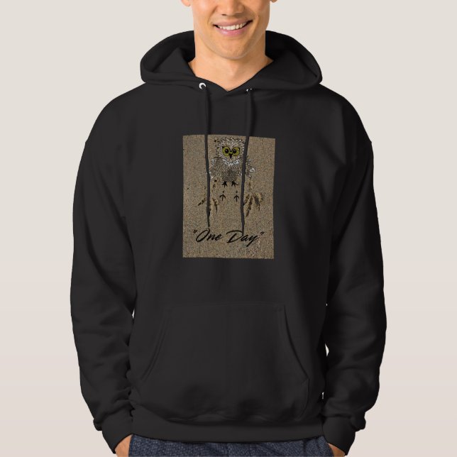 Öagle Baby & Footprint in the Sand "One Day" Hoodie (Framsida)