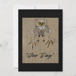 Öagle Baby & Footprint in the Sand "One Day" Julkort