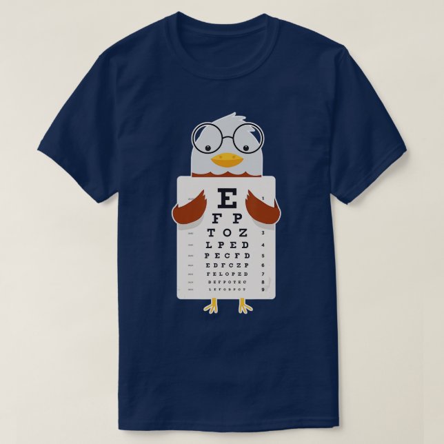 Öagle Bird Öga Chart Snellen Chart T Shirt (Design framsida)