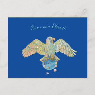 Öagle Carriage Earth Spara our Planet Blue Helg Vykort